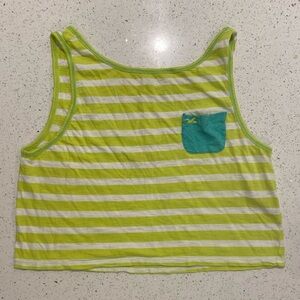 Woman’s Hollister Green Striped Tank Top